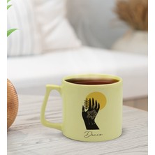 Bk Gift Kişiye Özel Isimli Pastel Sarı Middle Kupa Bardak, Arkadaşa Hediye, Ev Hediyesi, Doğum Günü Hediyesi, Ofis Hediyesi-4