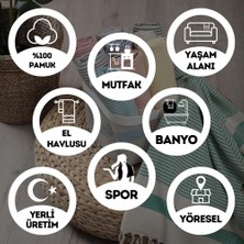 Egeye Dönüş Geleneksel Havlu Pamuk Kumaş Kurulama Bezi Peşkir 1 Adet Ortanca - Yeşil