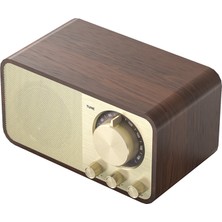 TopOne Taşınabilir Masaüstü Retro Kablosuz Bluetooth Hoparlör Fm Radyo Hi-Fi Stereo Subwoofer Destek Tf Kart, Aux (Yurt Dışından)