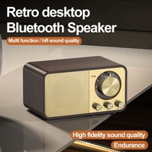 TopOne Taşınabilir Masaüstü Retro Kablosuz Bluetooth Hoparlör Fm Radyo Hi-Fi Stereo Subwoofer Destek Tf Kart, Aux (Yurt Dışından)