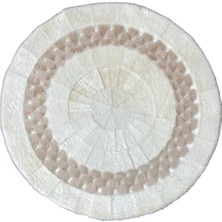 Dericibey Krem Renk Peluş Halı & Paspas 100 x 100 cm