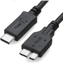 Alfais 5240 USB Type C To Micro USB 3.0 Taşınabilir HDD Hard Disk Kablosu 0.5m (50CM)