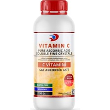 Dolar Kimya Askorbik Asit (C Vitamini,e 300,TANECIK: Kristal 40-80) | 250 Gram