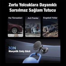 Baseus Kablo Klipsli 3m Yapışkanlı Güçlü Mıknatıslı Torpido Üzeri Araç Telefon Tutucu Araç Tutucu