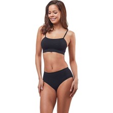 Royaleks Elite Life Kadın İnce Askılı Dikişsiz Siyah Büstiyer 851