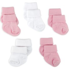 Novibaby 5'li Bambu Yenidoğan Bebek Çorap I Pinky I 0-6 Ay
