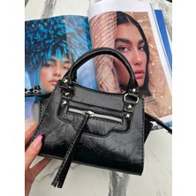 Zeyzey Butik Mira Black Deri Kadın Çanta