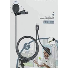 Marvers MS-UC568 2in1 Lightning To 3.5mm Lavalier Microphone