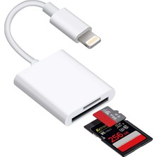 Byrist Apple Lightning iPhone / iPad Uyumlu Sd Hafıza Kartı Bağlantı Adaptörü - Tf Kart Destekli