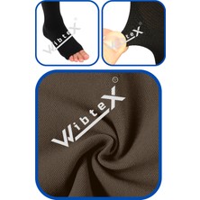 Wibtex Külotlu Varis Çorabı Burnu Açık (Siyah Rengi) Orta Basınç Ccl2(Çift Bacak)