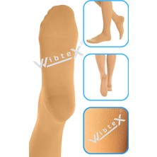 Wibtex Diz Altı Varis Çorabı Burnu Kapalı (Ten Rengi) Orta Basınç Ccl2(Çift Bacak)