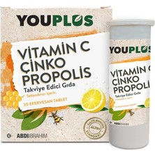 Youplus Vitamin C Çinko Propolis 20 Efervesan Tablet