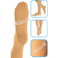 Wibtex Varis Çorabı Külotlu Burnu Kapalı (Ten Rengi) Orta Basınç Ccl2(Çift Bacak)