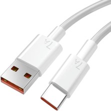 Caichi USB Type Kablosu Hızlı Şarj 7A Cep Telefonu Için Yüksek Akım Şarj - Beyaz (Yurt Dışından)