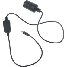Caichi USB C/type-C 5V 12V Araç Çakası Çaker Soket Dönüştürücü Kablo - Siyah (Yurt Dışından)