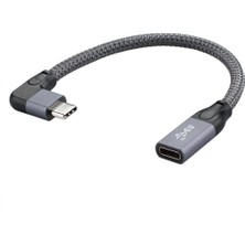 Caichi Hd 60Hz Pd 5A USB 3.1 Type-C Uzatma Kablosu Dizüstü Bilgisayar Için 100W Usb-C Extender Kablosu - Gri (Yurt Dışından)