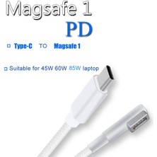 Caichi USB C Type Dişi Magsafe Kablo Adaptörü 85W Pd Bilgisayar Kablosu - Beyaz (Yurt Dışından)