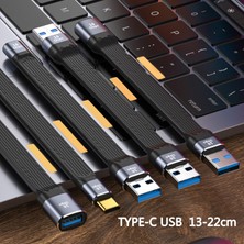 Caichi Usb-C-Usb-C Uç Bağlantılarına Sahip USB Type-C Kablosu 3 Kablo - Siyah (Yurt Dışından)