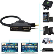 Enfein 2in1 HDMI Kablo Çoklayıcı (Hdtv Splitter) Tv, Pc, Ps Uyumlu ENF-4029 Giriş Çoklayıcı Siyah