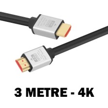 Enfein 4K/2160P UHD (18 Gbps) HDMI Kablosu 3 Metre ENF-6195 Tv Pc Yansıtma HDMI Kablosu (Siyah)