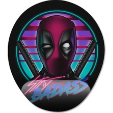 Pixxa Deadpool - Stay Badass Bilek Destekli Mousepad Model - 1 Oval