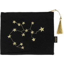 Niselen Accessorize Yay Burcu Yıldız Haritası Siyah Makyaj Çantası