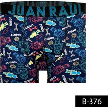 Nixora Store 4'lü Desenli  Renkli Erkek Boxer