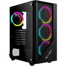 Gametech Fortes Raınbow 4X120MM Fan Gamıng Oyuncu Bilgisayar Kasası