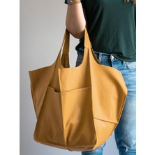 Yingxinfeng Store Kadın Büyük Pu Deri Satchel El Çantası Iş Tote Omuz Çantaları Çanta Çanta Yumuşak Crossbody Büyük Boy Çanta (Yurt Dışından)