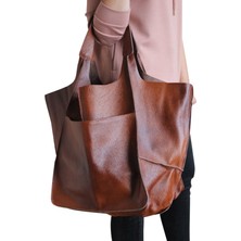Yingxinfeng Store Kadın Büyük Pu Deri Satchel El Çantası Iş Tote Omuz Çantaları Çanta Çanta Yumuşak Crossbody Büyük Boy Çanta (Yurt Dışından)