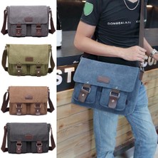 Yingxinfeng Store Erkekler Omuz Crossbody Çanta Vintage Tuval Cep Telefonu Için Günlük Para Seyahat Yeni (Yurt Dışından)