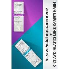 Dermanel Cilt Aydınlatıcı Leke Karşıtı Krem Skin Lightening Anti-Dark Cream+Dermanel Nem Zengini  Krem Moisture Rich Collagen Cream