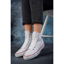 Aymeravm Beyaz Uzun Keten Spor Ayakkabı