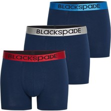 Blackspade Erkek Boxer 3'lü Paket Modern Basics 9471 - Lacivert