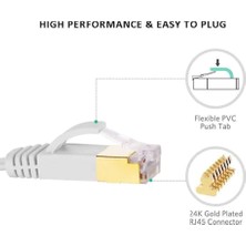 Enfein Ethernet Kablosu 10 Metre (Cat 6) Yüksek Hızlı ENF-834 Internet Kablosu (Beyaz)