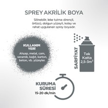 Polisan Akrilik Gri Sprey Boya 400 ml - RAL 7001