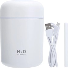 Luyao H2O Humidifier 300 ml Ulrasonik Hava Nemlendirici Buhar Makinesi ve Aroma Difüzörü H2O