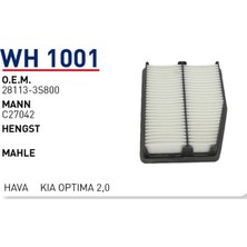 Wunder Fıltre Hava (Kia Optima 2,0 Hava Filtresi )