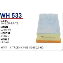 Wunder Filtre Hava  Peugeot 3008-5008 2,0 Hdi