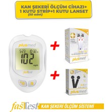 Plusmed Fasttest Şeker Ölçüm Cihazı 1 Kutu Strip 1 Kutu Lanset