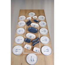 Keramika Buket'in Evi Blue Magic 12 Kişilik 25 Parça Kahvaltı Takımı
