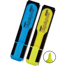 Artlantis Fosforlu Işaret Kalem Sarı Mavi 1 Adet Noki Hıghlıghter 2 Renk Fosforlu Işaretleme Kalemi Neon Renkler