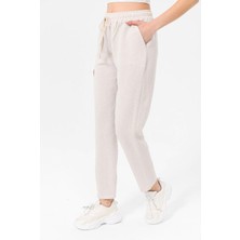 Şimal Kadın Beli Lastikli Keten Pantolon