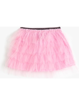 Koton Tütü Etek Beli Lastikli Katlı Astarlı