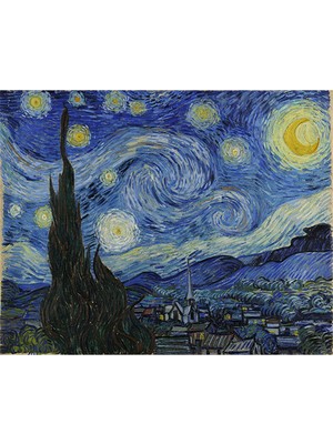 Vincent Van Gogh Yıldızlı Gece PixArt Sanat Elmas Mozaik Tablo Diamond Türkiye 50*35