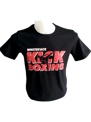 Whiteface Kick Boks Özel Tasarım Baskılı Tişört (Siyah)