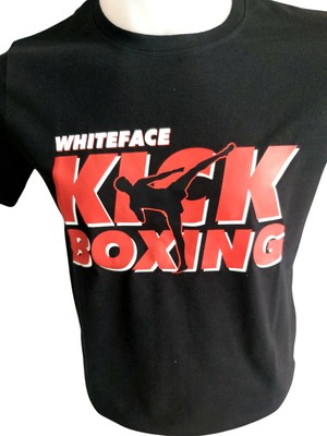 Whiteface Kick Boks Özel Tasarım Baskılı Tişört (Siyah)