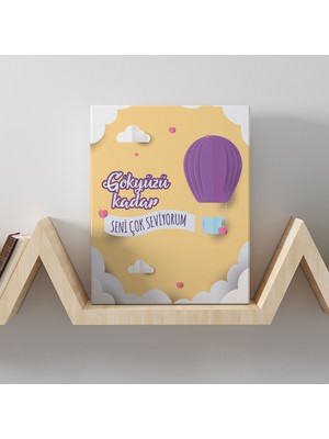 Piyop Romantik Tasarımlı Mini Kanvas Tablo - NO19 19X27.5 cm