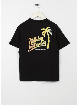 Limon Baskılı Siyah Erkek Çocuk T-Shirt Nothıng Boy-23