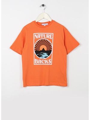 Limon Baskılı Turuncu Erkek Çocuk T-Shirt Nature Boy-23